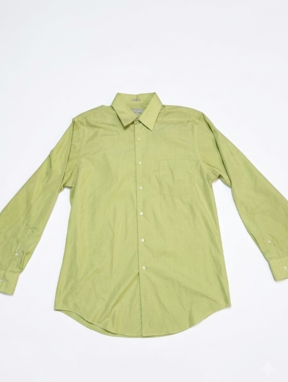 Van Heusen Lime Green Long-Sleeve Dress Shirt